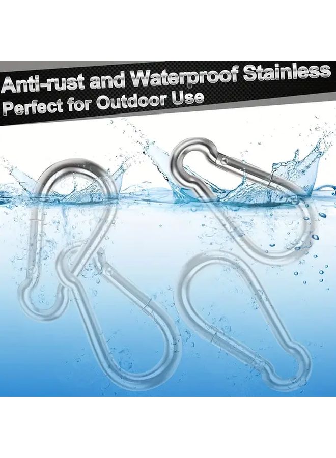 Heavy Duty 2pcs M10 Spring Quick Release Screw Lock Carabiner For Outdoor Camping - Image 5