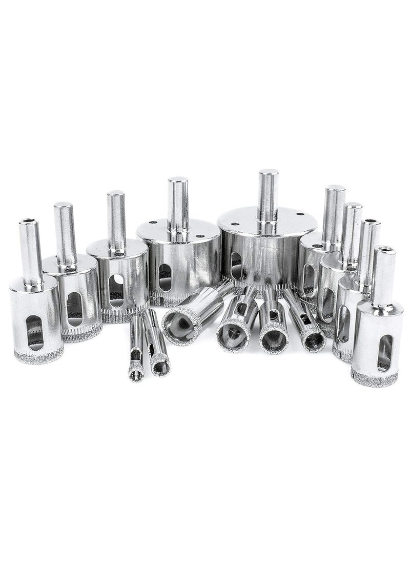 DIY Crafts Diy Crafts 10781 India 302707167858 Diamond Drill Bit Glass Tile Marble and Ceramic Hollow Core Extractor Remover Tool Bits Multicolor Set of 13  - Image 1