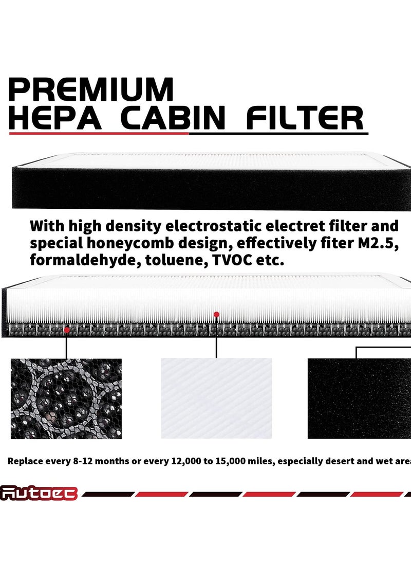 فلتر هواء المقصورة HEPA لسيارة تسلا موديل 3 وموديل Y - عبوة استبدال 2 لتحسين جودة الهواء في سيارات تسلا، متوافق مع نظام تكييف الهواء في تسلا. - Image 3