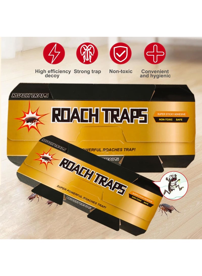 SOLARAE فخ الصراصير، مصائد لاصقة، للصراصير والحشرات، لاصق قوي وطويل الأمد لاصطياد الصراصير، بدون طُعم إضافي، لا حاجة لمطاردة الصرصور بحذائك في اليد (20 عبوة) - Image 3