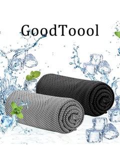2 Pack Cooling Towel Soft Breathable Sweat Towel Microfibre Fitness Towel Cooling Cold Towels for Neck for Travel Hiking Gym Yoga