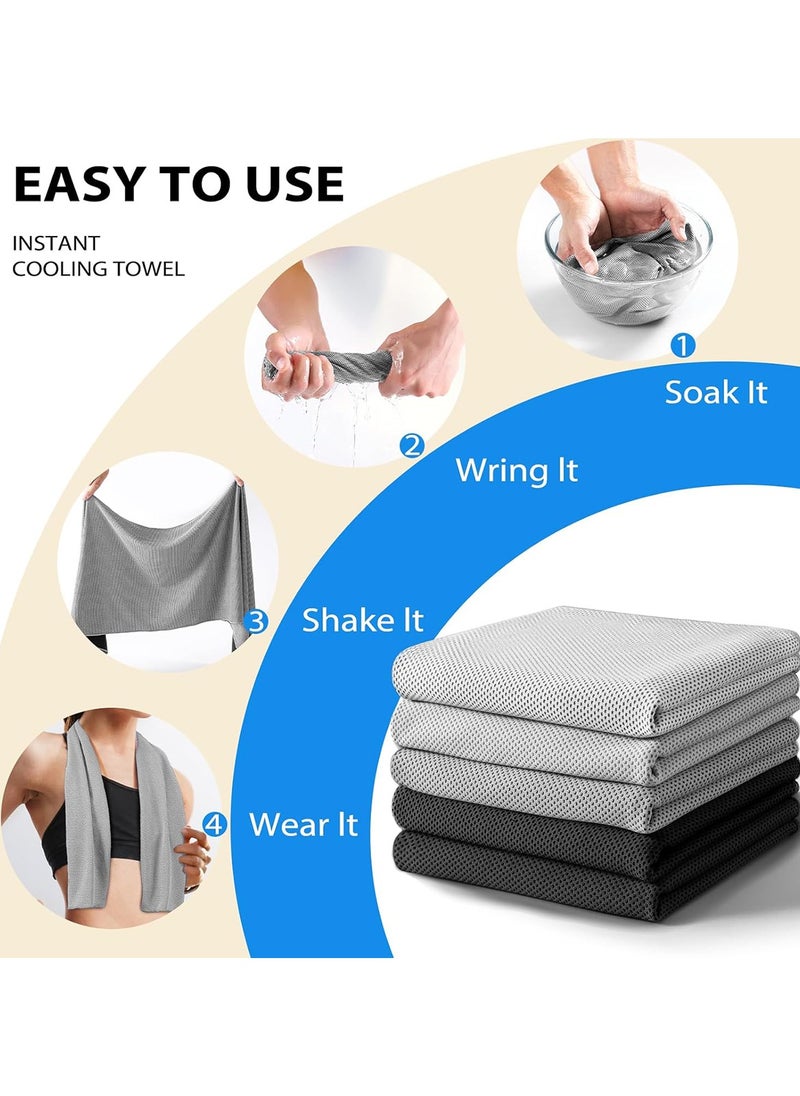 GoodTool - 2 Pack Cooling Towel Soft Breathable Sweat Towel Microfibre Fitness Towel Cooling Cold Towels for Neck for Travel Hiking Gym Yoga - Image 1