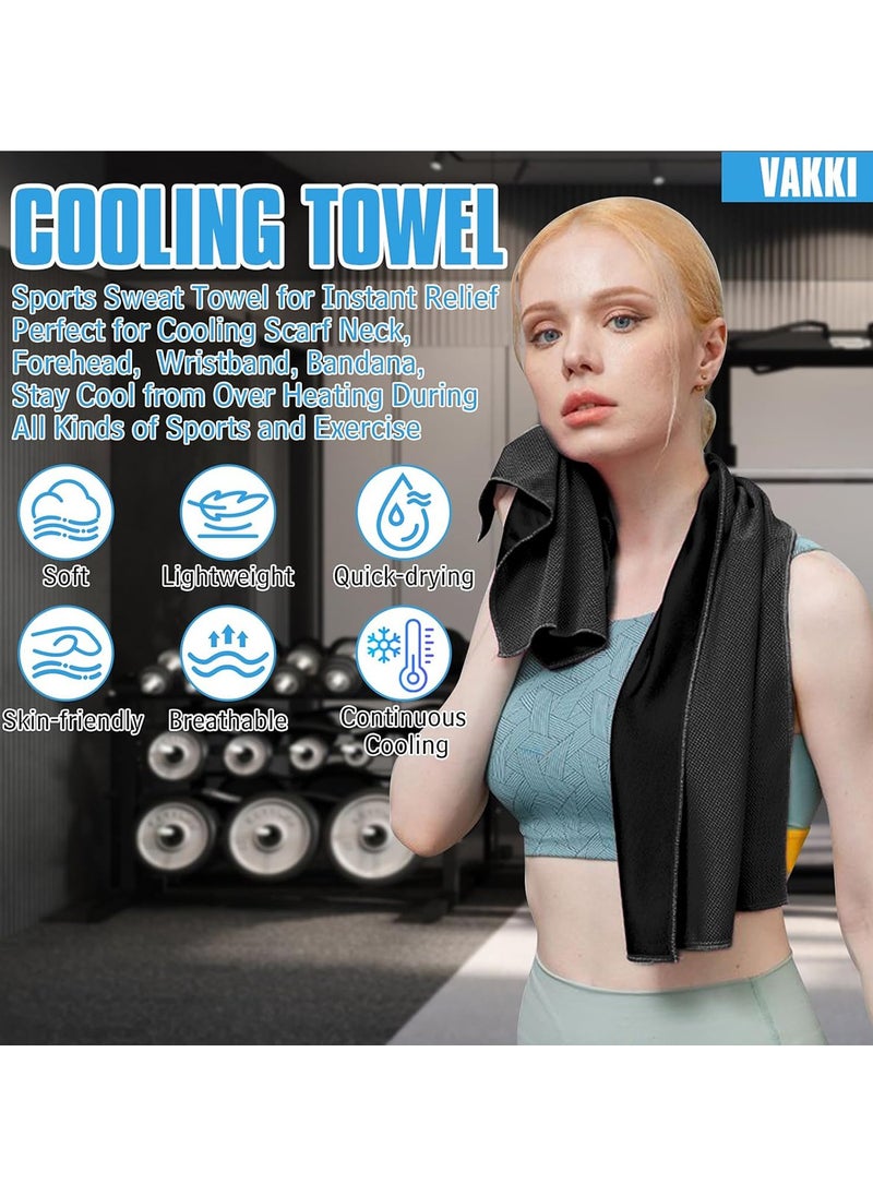 GoodTool - 2 Pack Cooling Towel Soft Breathable Sweat Towel Microfibre Fitness Towel Cooling Cold Towels for Neck for Travel Hiking Gym Yoga - Image 1