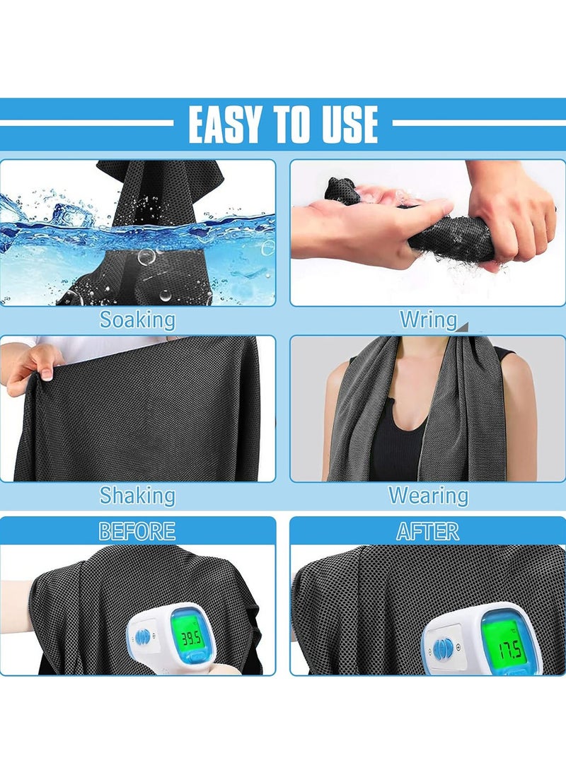 GoodTool - 2 Pack Cooling Towel Soft Breathable Sweat Towel Microfibre Fitness Towel Cooling Cold Towels for Neck for Travel Hiking Gym Yoga - Image 1
