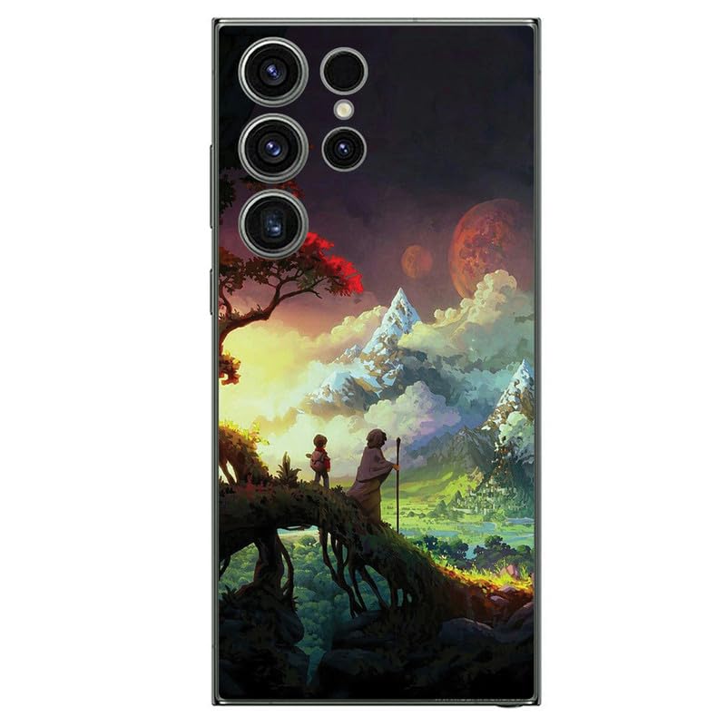 FCS Printed Designer Vinyl Mobile Back Skin Sticker for Samsung Galaxy S24 Ultra| Protects Against Dust, Precision-Fit, Vinyl, Bubble-Free Installation- (DZ-92) - Image 1