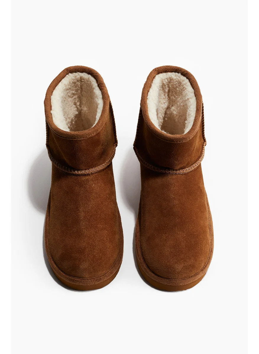 H&M Warm-Lined Suede Boots