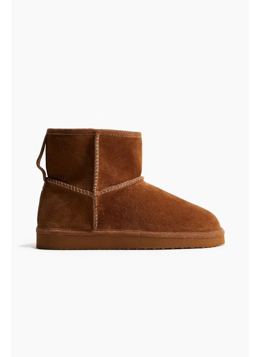 H&M Warm-Lined Suede Boots