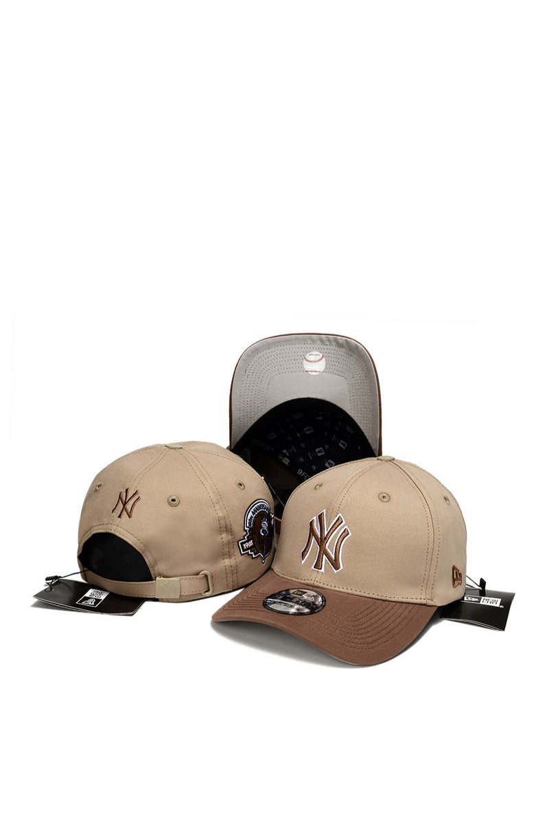 New Era MLB New York Yankees Beige and Brown Adjustable Cap with Commemorative Patch