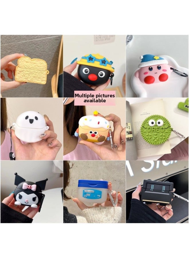 إسكدنيا For XiaomiBuds5Pro Bluetooth Headset Protective Case For XiaomiCartoon Silicone Soft Case Cute Creative Storage-Color:Silicone Version-pineFor AppleBag (with Hook)-Model:Xiao Mibuds 5 Headphone Cover - Image 2