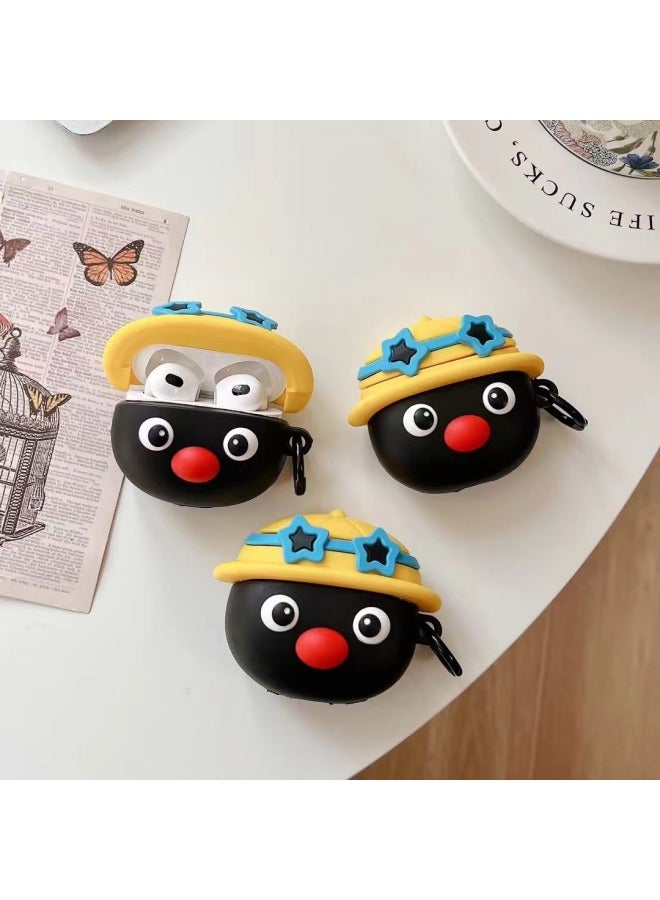 إسكدنيا For XiaomiBuds5Pro Bluetooth Headset Protective Case For XiaomiCartoon Silicone Soft Case Cute Creative Storage-Color:Silicone Version-pineFor AppleBag (with Hook)-Model:Xiao Mibuds 5 Headphone Cover - Image 4