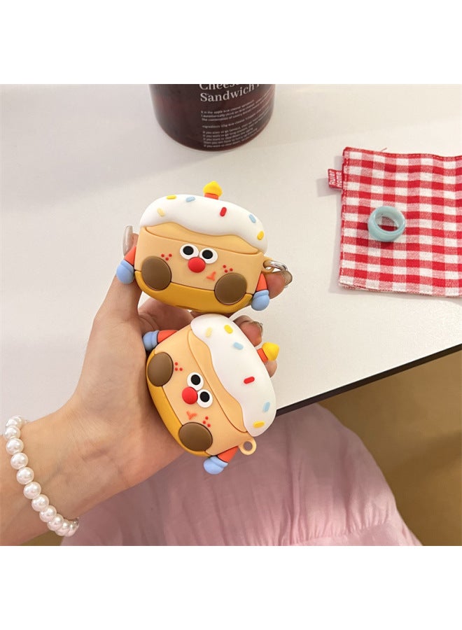 إسكدنيا For XiaomiBuds5Pro Bluetooth Headset Protective Case For XiaomiCartoon Silicone Soft Case Cute Creative Storage-Color:Silicone Version-pineFor AppleBag (with Hook)-Model:Xiao Mibuds 5 Headphone Cover - Image 5