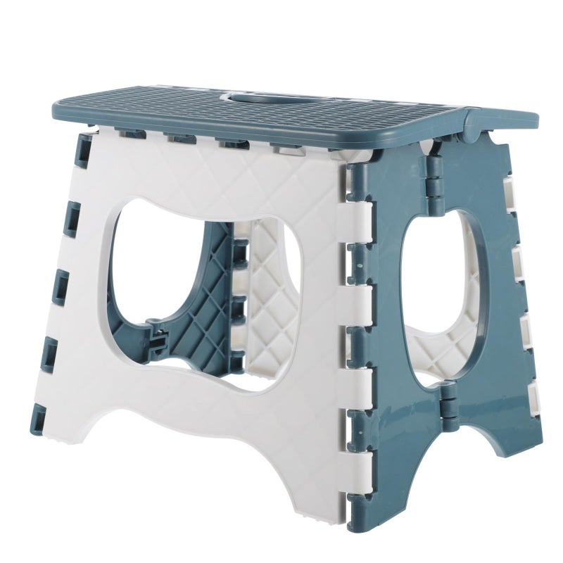 Nordic Blue Foldable Plastic Stool Lightweight Step Stool For Camping Fishing Outdoor - Image 2