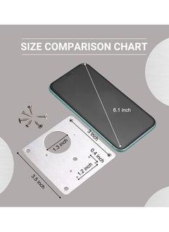 Generic 2 Packs Cabinet Hinge Repair Plate Kit, Hinge Repair for Cabinet Door, Hinge Repair Brackets, Fix The Hinged Stainless Steel Door Panels  - Image 4