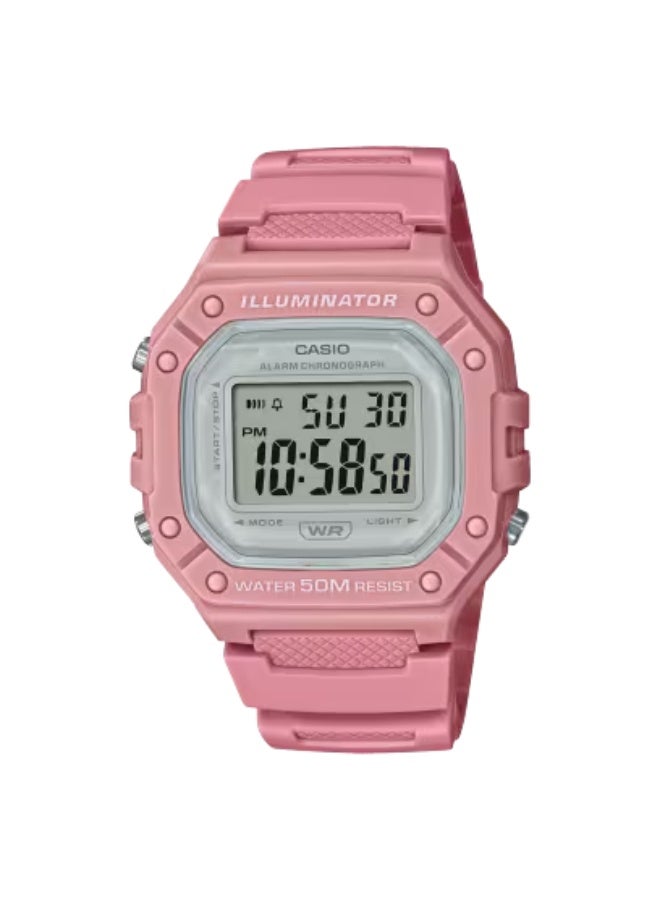 Women's Resin Digital Watch W-218HC-4AVDF - 43.2 mm