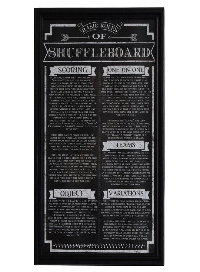 Hathaway Shuffleboard Game Rules Wall Art, Black - Image 1