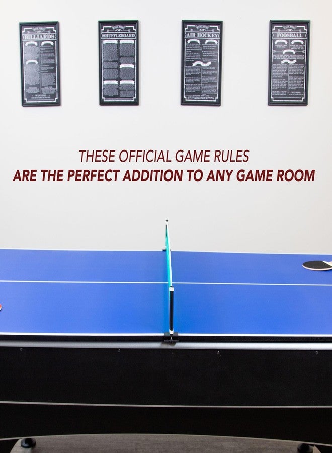 Hathaway Shuffleboard Game Rules Wall Art, Black - Image 4