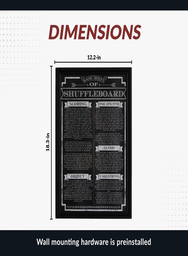 Hathaway Shuffleboard Game Rules Wall Art, Black - Image 2