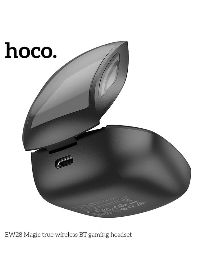 هوكو. سماعة ألعاب بلوتوث لاسلكية حقيقية EW28 ماغيك (أسود) - Image 4
