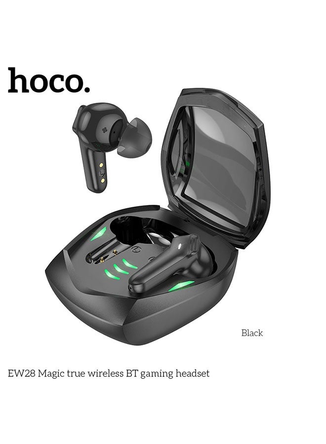 هوكو. سماعة ألعاب بلوتوث لاسلكية حقيقية EW28 ماغيك (أسود) - Image 2