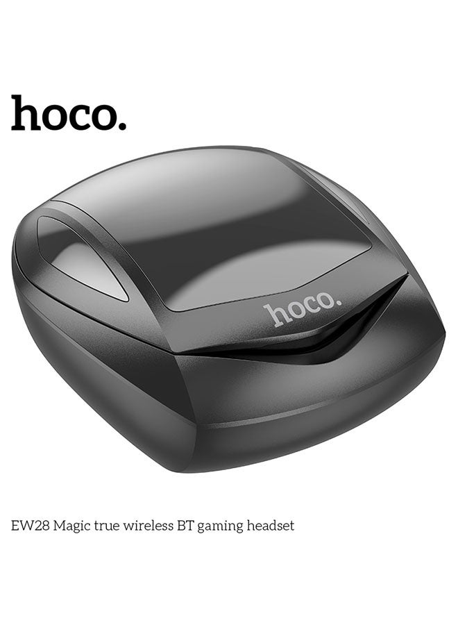 هوكو. سماعة ألعاب بلوتوث لاسلكية حقيقية EW28 ماغيك (أسود) - Image 3