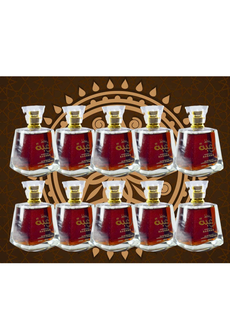 RAGHBA 10 Pieces Mukhallat Raghba Perfume EDT 100 Ml - Image 1