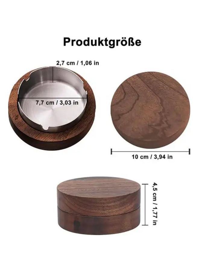 صينية رماد ذهبية مقاومة للرياح ومقاومة للروائح مع غطاء مجموعة من قطعتين للاستخدام في الهواء الطلق والحانات والمكاتب - Image 3