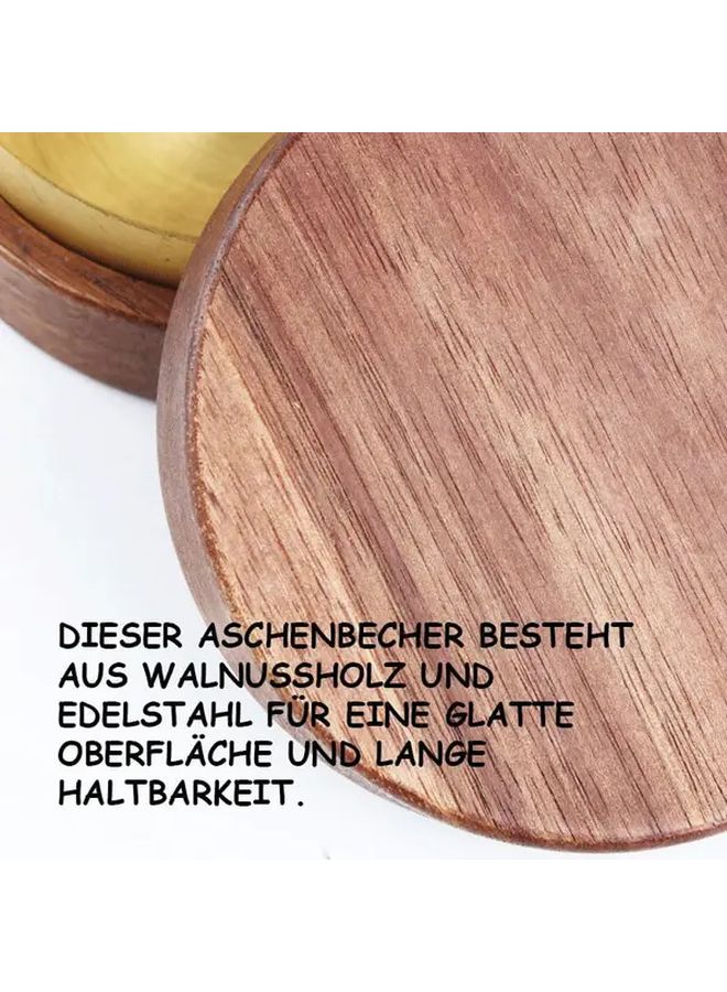 صينية رماد ذهبية مقاومة للرياح ومقاومة للروائح مع غطاء مجموعة من قطعتين للاستخدام في الهواء الطلق والحانات والمكاتب - Image 5