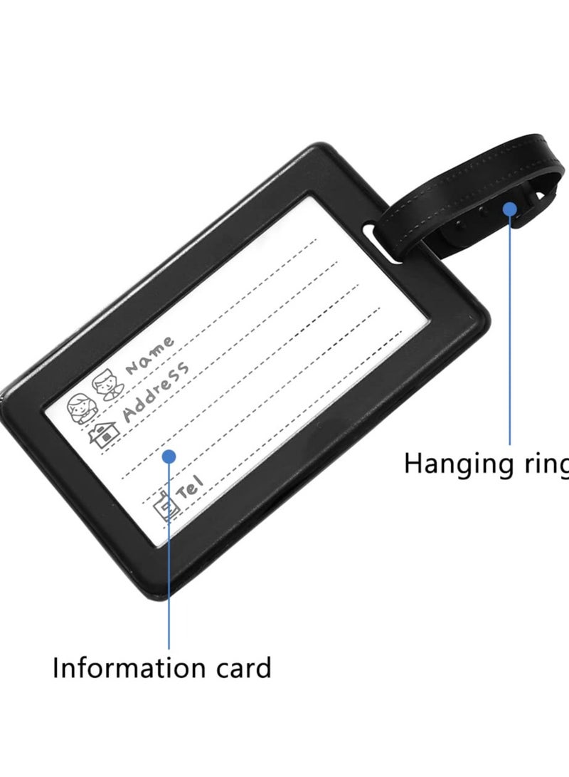 SOLARAE 6-Piece Luggage Tag Set for Suitcases, Handbags, School Bags, and Instruments - Includes Name and Address Tags with Information Card and Hanging Buckle. - Image 3