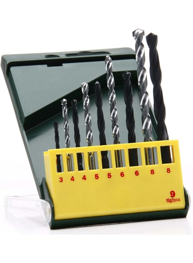 بوش طقم لقم معدنية ومثقاب 9 قطع - Image 1