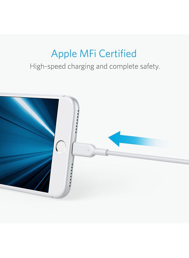 Anker Powerline II Lightning Cable (6ft), Probably The World's Most Durable Cable, MFi Certified for iPhone 14 Plus 14 14 Pro Max 13 13 Pro 12 11 X XS XR 8 8Plus 7 7Plus 6 6Plus (White) - Image 2