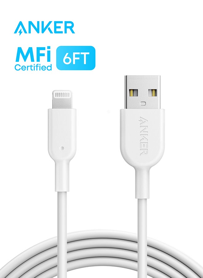 كابل باورلاين II (بطول 6 أقدام) الحاصل على اعتماد MFI من شركة أبل لهواتف آيفون 11/ 11 برو/ 11 برو ماكس/ XS/ XS ماكس/ XR/ ‏X/ ‏8/ 8 بلس/ 7/ 7 بلس/ 6/ 6 بلس - Image 1