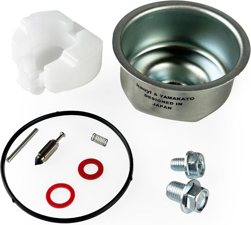 YAMAKATO Huayi P21 P27 Carburetor Float Bowl Kit for Honda GX390 GX340 GX270 GX240 Fuel Bowl Chamber Needle Gasket Seal Pin & Sealing Screw Washers Kits for Small Engines Pressure Washer - Image 2