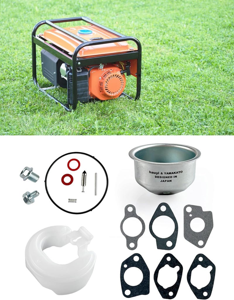 YAMAKATO Huayi P21 P27 Carburetor Float Bowl Kit for Honda GX390 GX340 GX270 GX240 Fuel Bowl Chamber Needle Gasket Seal Pin & Sealing Screw Washers Kits for Small Engines Pressure Washer - Image 5