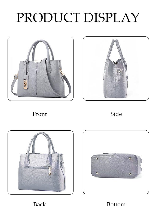 DUNISO Women's Handbag，Portable Large Capacity Shoulder Bag，PU Leather Tote Messenger Bag，Crossbody Bag with Top Handle，Equipped with Adjustable Shoulder Straps，Durable and Sturdy，Suitable for Shopping, Traveling, and Dating  - Image 5