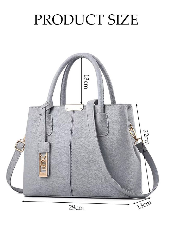 DUNISO Women's Handbag，Portable Large Capacity Shoulder Bag，PU Leather Tote Messenger Bag，Crossbody Bag with Top Handle，Equipped with Adjustable Shoulder Straps，Durable and Sturdy，Suitable for Shopping, Traveling, and Dating  - Image 2