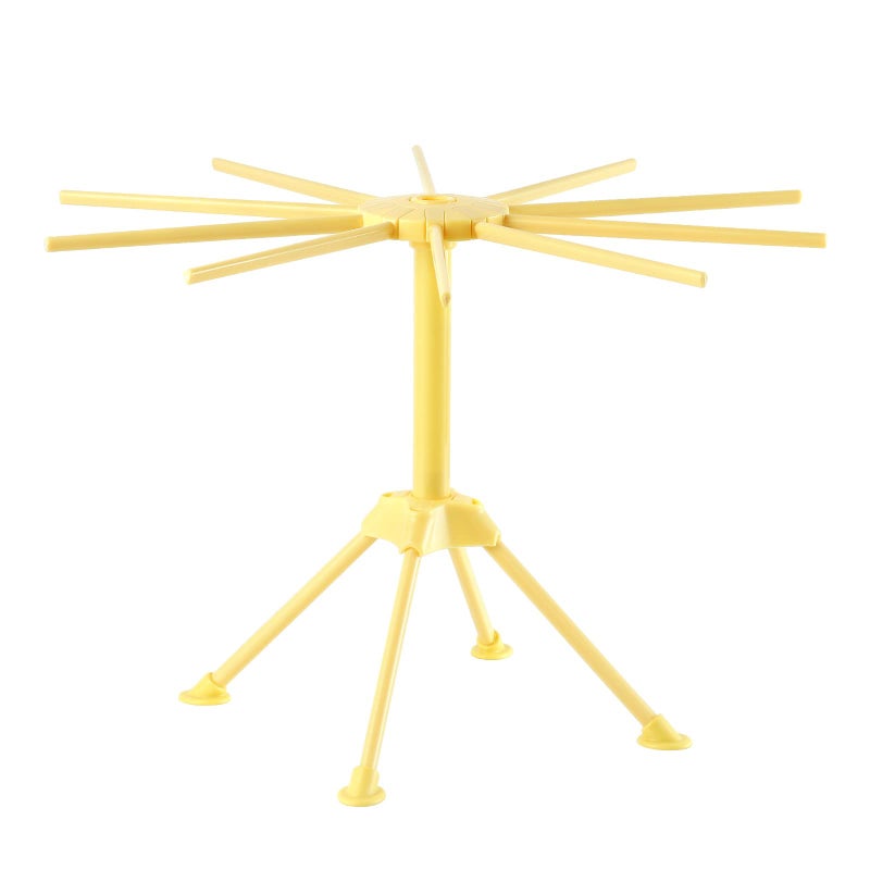 Ourokhome Ourokhome Collapsible Pasta Drying Rack Plastic Foldable Homemade Fresh Spaghetti Stand Dryer Noodle Hanger for Kitchen with 10 Arms Stable Easy Storage Quickly Set Up Yellow 