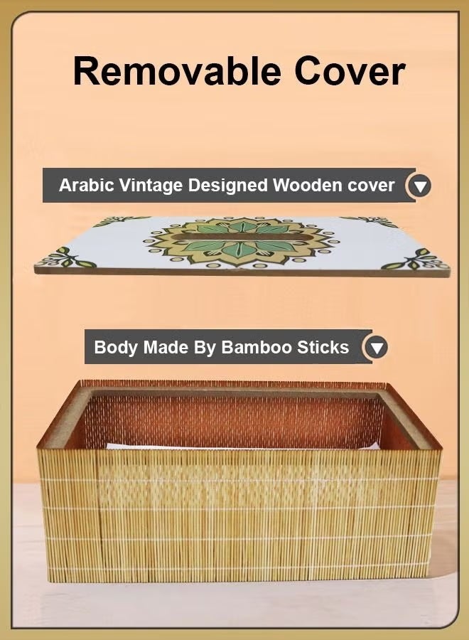 دي بلو حامل علبة مناديل ورقية – موزع مناديل وجه مستطيل الشكل وحاوية تخزين ورقية للمنزل والمطبخ والحمام وطاولة الزينة والمكاتب - Image 4