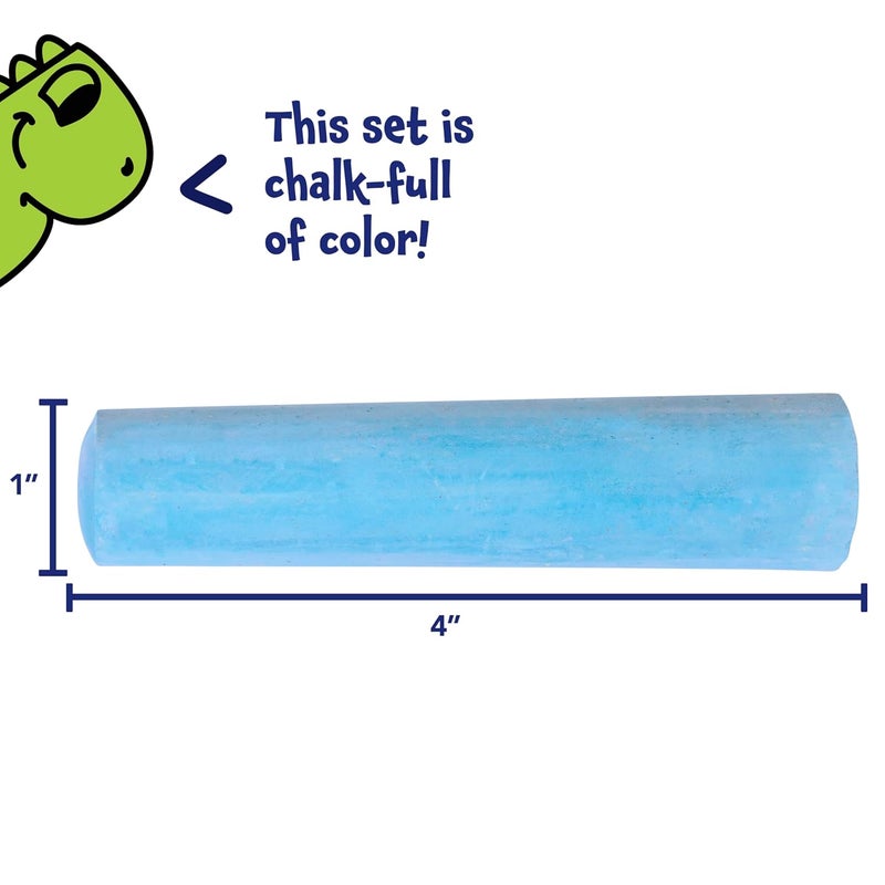 READY 2 LEARN Jumbo Sidewalk Chalk | Set of 20 | 9 Colors | Washable and Non-Toxic | Bulk Set of Chalk for Kids - Image 3