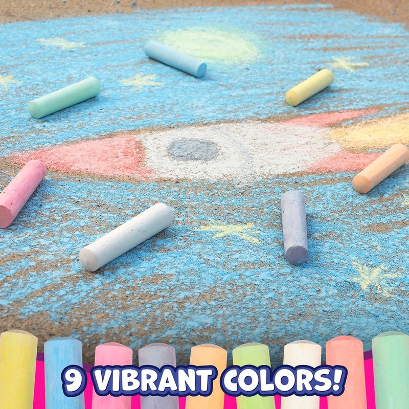 READY 2 LEARN Jumbo Sidewalk Chalk | Set of 20 | 9 Colors | Washable and Non-Toxic | Bulk Set of Chalk for Kids - Image 2