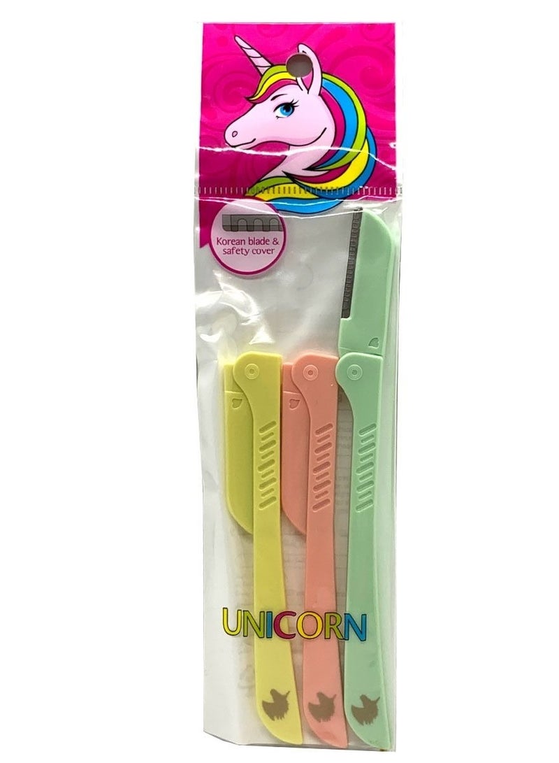 3-Piece Eyebrow Razor Set Multicolour