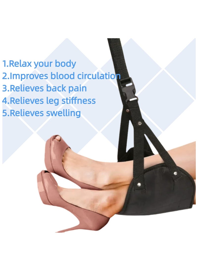 Winner 2Pack Airplane Foot Rest Hammock - Adjustable Travel Footrest & Cushion for Long Flights, Ergonomic Support for Economy Class Seats, Portable - Image 5