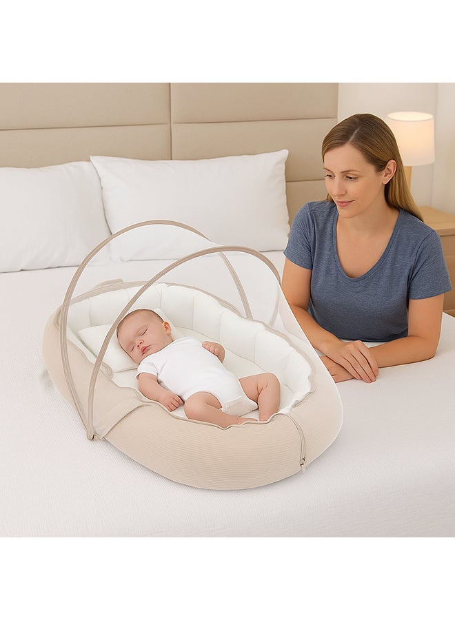 Toyland سرير أطفال مع شبكة حماية من البعوض ووسادة أطفال - Image 3