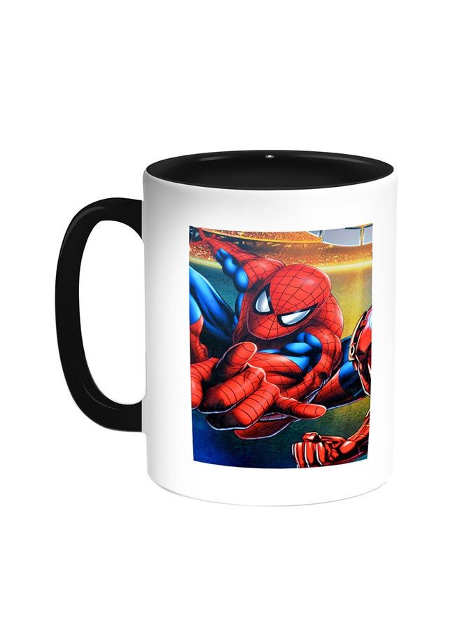 RKN Spiderman Printed Coffee Mug Black/White 11ounce - Image 1
