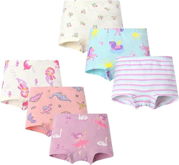 TEDDYIFY Little Girls' Soft Cotton Underwear Kids Cool Breathable Comfort Panty Briefs Toddler Undies 7-8 Years - 4PACK (Multicolor) - Image 3