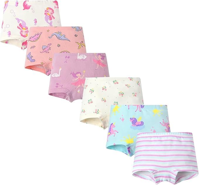 TEDDYIFY Little Girls' Soft Cotton Underwear Kids Cool Breathable Comfort Panty Briefs Toddler Undies 7-8 Years - 4PACK (Multicolor) - Image 5