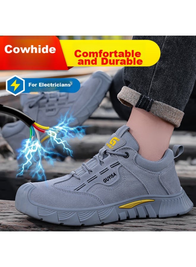 JUNBU Junbu Safety Shoes For Men, Electrician Ulated Plastic Toe Cap, Anti-smashing, Anti-puncture, Lightweight Work Safety Functional Shoes 0266fkv Size 41 - Image 2