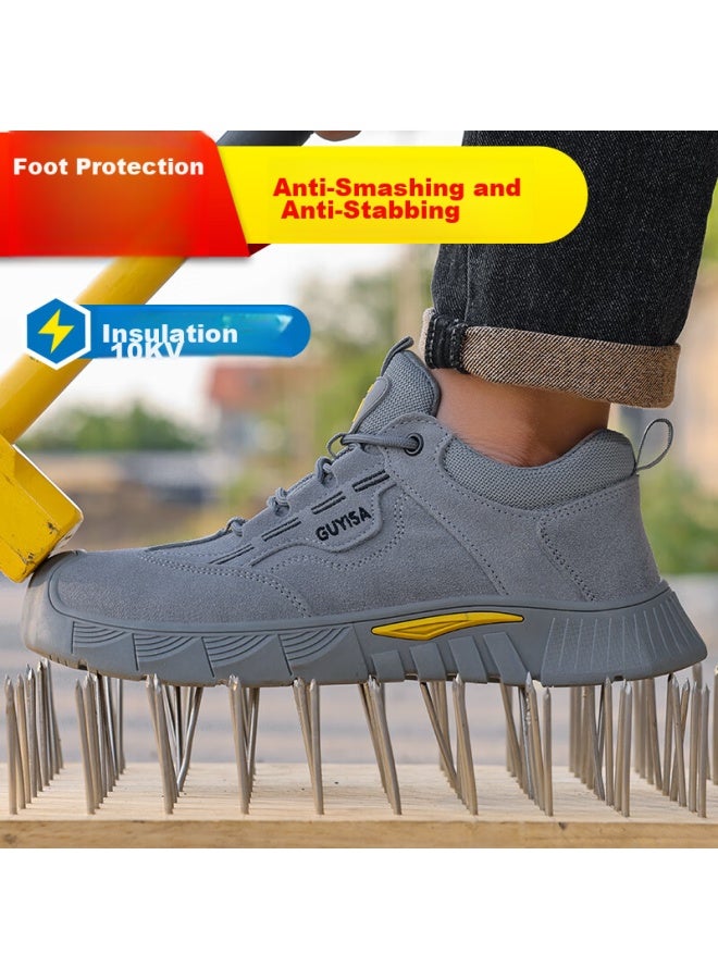 JUNBU Junbu Safety Shoes For Men, Electrician Ulated Plastic Toe Cap, Anti-smashing, Anti-puncture, Lightweight Work Safety Functional Shoes 0266fkv Size 41 - Image 4