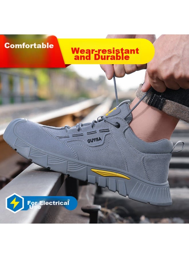 JUNBU Junbu Safety Shoes For Men, Electrician Ulated Plastic Toe Cap, Anti-smashing, Anti-puncture, Lightweight Work Safety Functional Shoes 0266fkv Size 41 - Image 3