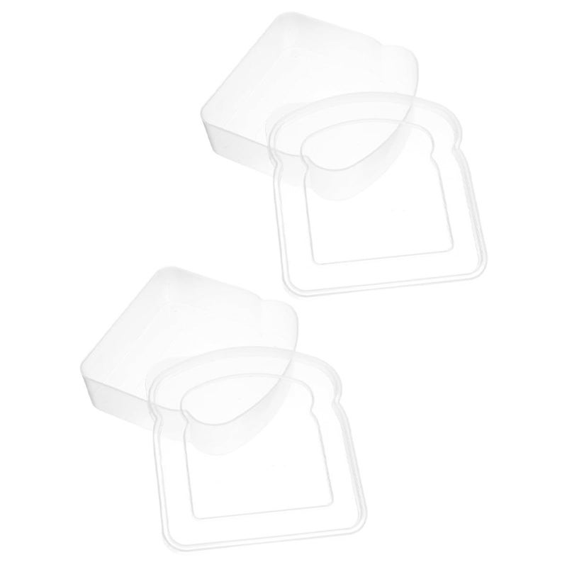 Reusable Sandwich Containers with Lids 13x12 5x3 5cm Portable Food Storage Box - Image 2