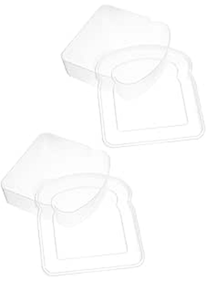 Reusable Sandwich Containers with Lids 13x12 5x3 5cm Portable Food Storage Box - Image 1